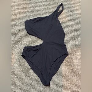 Aqua Cutout Black One Piece | Size M